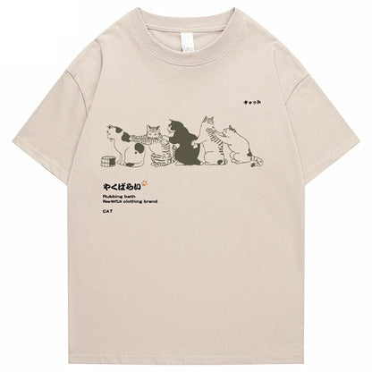 kawaiies-softtoys-plushies-kawaii-plush-Cats Scratching Cats Backs Unisex Tee Tops 