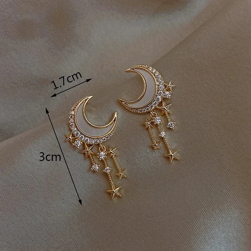 kawaiies-softtoys-plushies-kawaii-plush-Celestial Dream Moon & Star Earrings Jewelry 