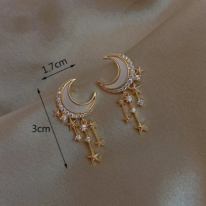 kawaiies-softtoys-plushies-kawaii-plush-Celestial Dream Moon & Star Earrings Jewelry 