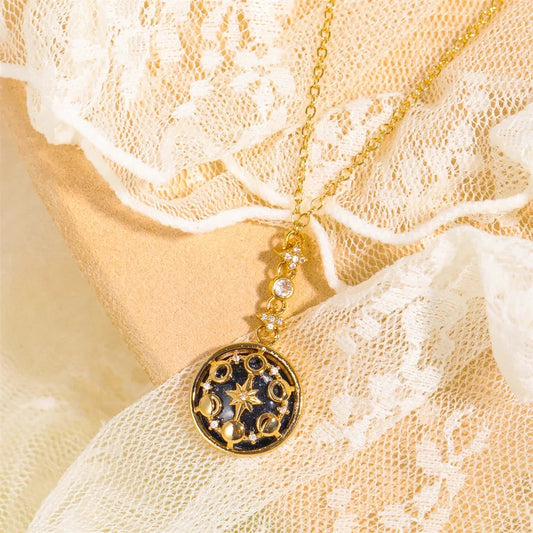 kawaiies-softtoys-plushies-kawaii-plush-Celestial Galaxy Gold Necklace Jewelry 