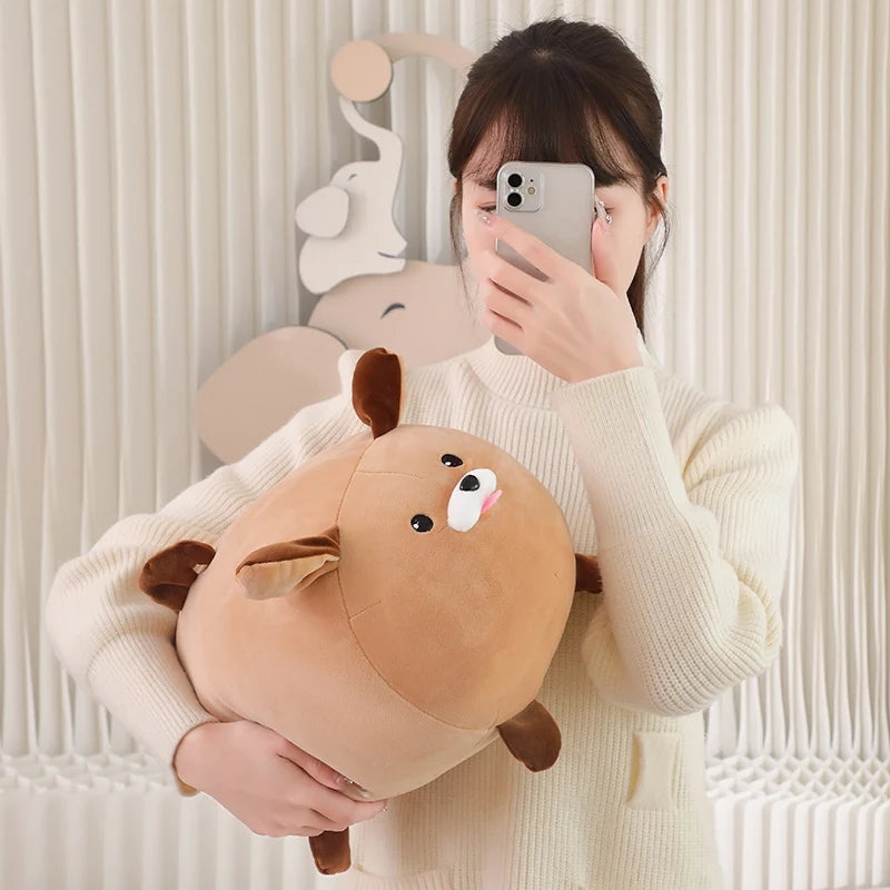 kawaiies-softtoys-plushies-kawaii-plush-Cheerful White Brown Dog Plushies Soft toy 