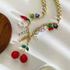 kawaiies-softtoys-plushies-kawaii-plush-Cherry Pop Maximalist Charm Necklace Jewelry 
