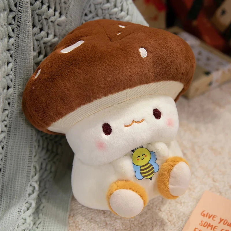 kawaiies-softtoys-plushies-kawaii-plush-Chibi Mushroom Plush Buddies Soft toy Brown 