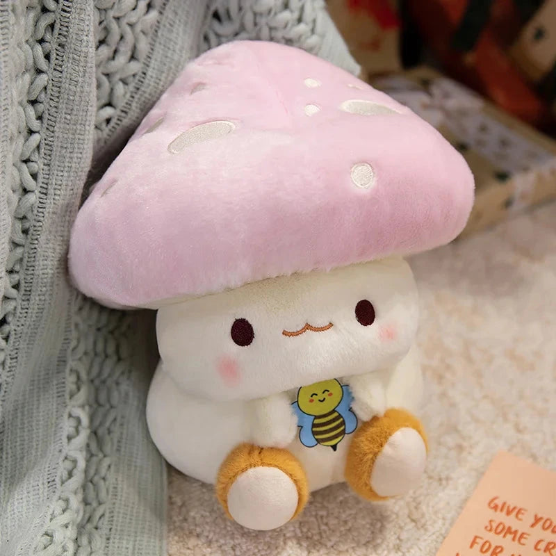 kawaiies-softtoys-plushies-kawaii-plush-Chibi Mushroom Plush Buddies Soft toy Pink 
