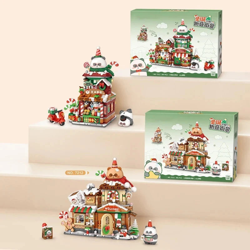kawaiies-softtoys-plushies-kawaii-plush-Christmas Foldable Panda Shops Micro Building Sets Build it 