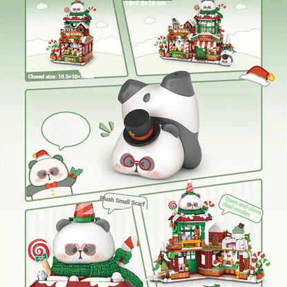 kawaiies-softtoys-plushies-kawaii-plush-Christmas Foldable Panda Shops Micro Building Sets Build it 