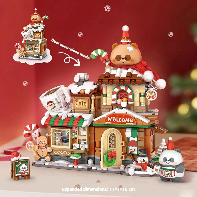 kawaiies-softtoys-plushies-kawaii-plush-Christmas Foldable Panda Shops Micro Building Sets Build it Gingerbread Panda 