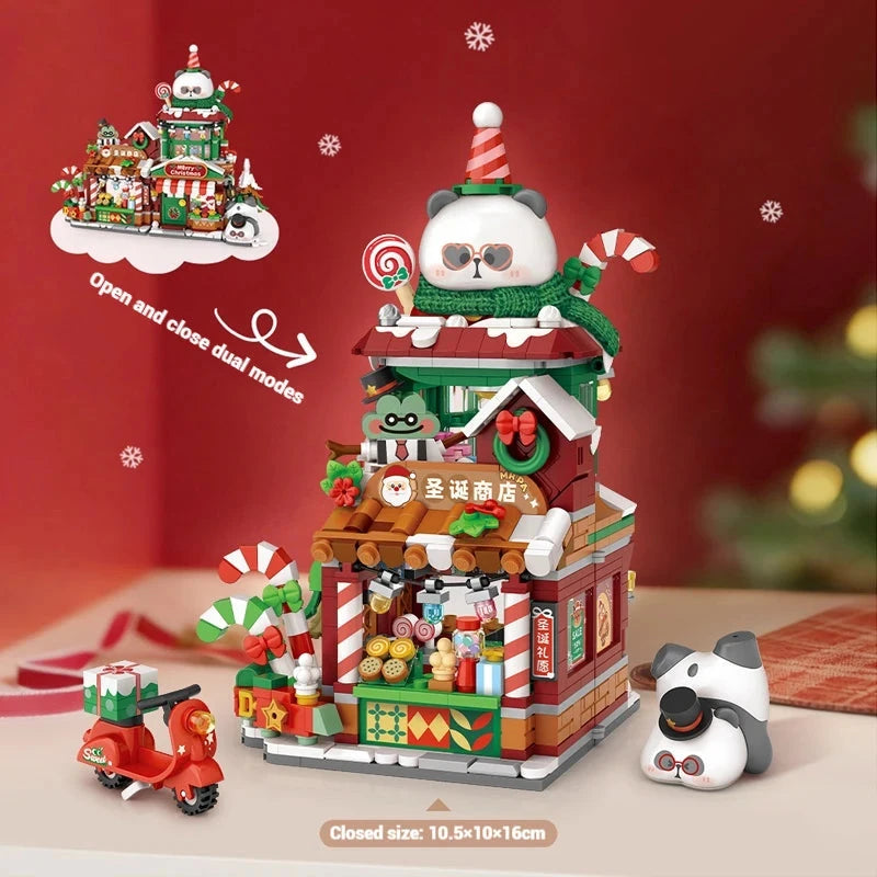 kawaiies-softtoys-plushies-kawaii-plush-Christmas Foldable Panda Shops Micro Building Sets Build it Panda 