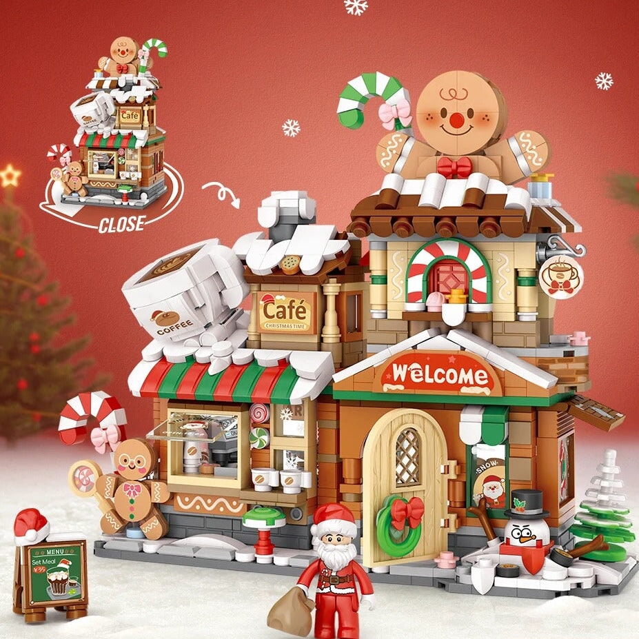 kawaiies-softtoys-plushies-kawaii-plush-Christmas Gingerbread Cafe & Panda Shop Micro Building Set Build it 