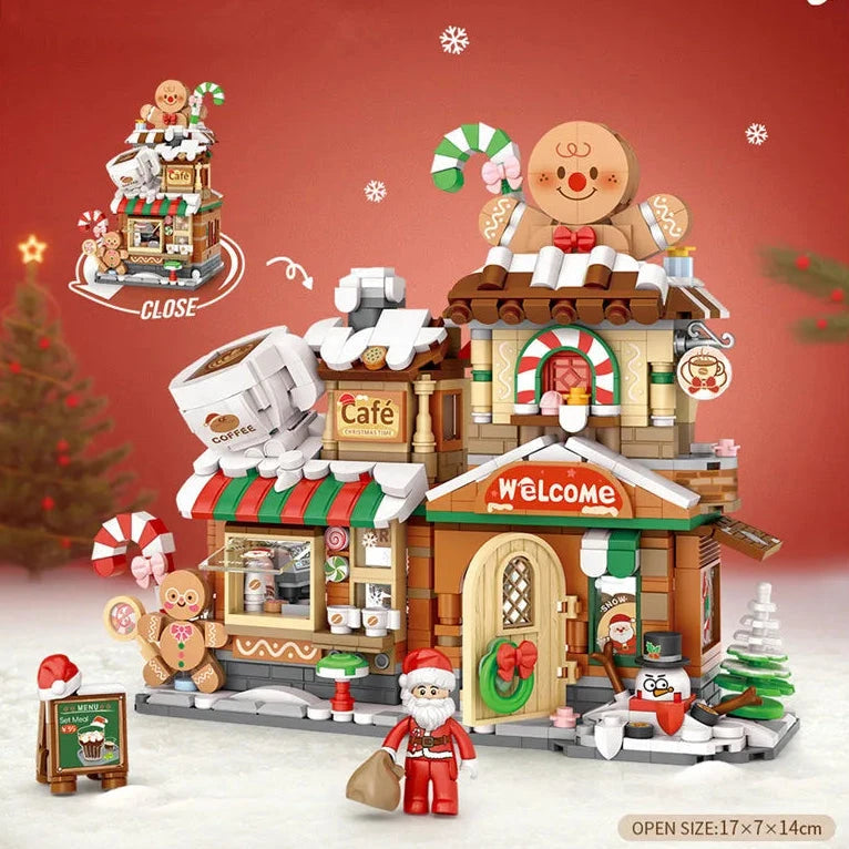 kawaiies-softtoys-plushies-kawaii-plush-Christmas Gingerbread Cafe & Panda Shop Micro Building Set Build it Gingerbread Man 