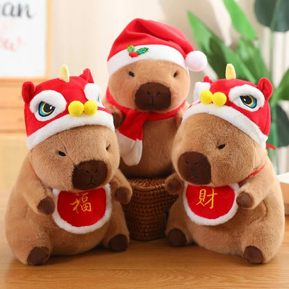 kawaiies-softtoys-plushies-kawaii-plush-Christmas New Year Baby Capybara Plushies Soft toy 