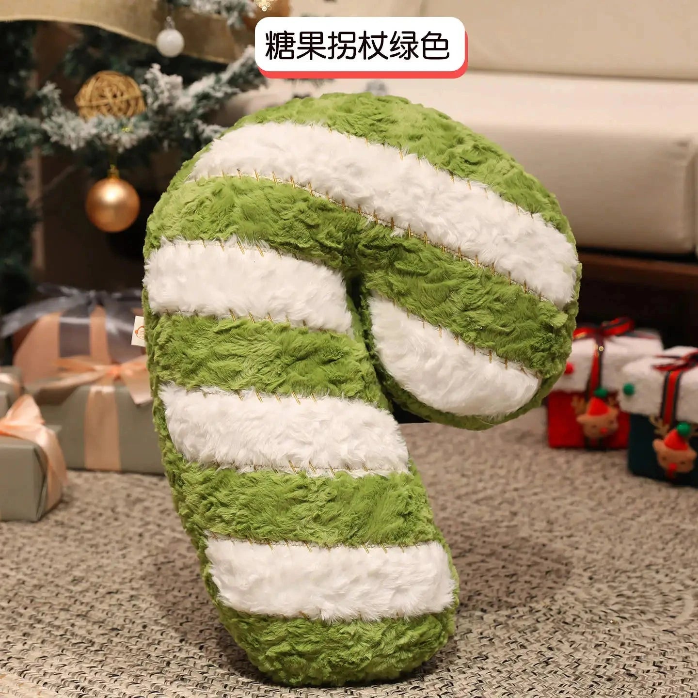 kawaiies-softtoys-plushies-kawaii-plush-Christmas Plushie Pillow Collection 2025 Soft toy Green Cane 50cm 