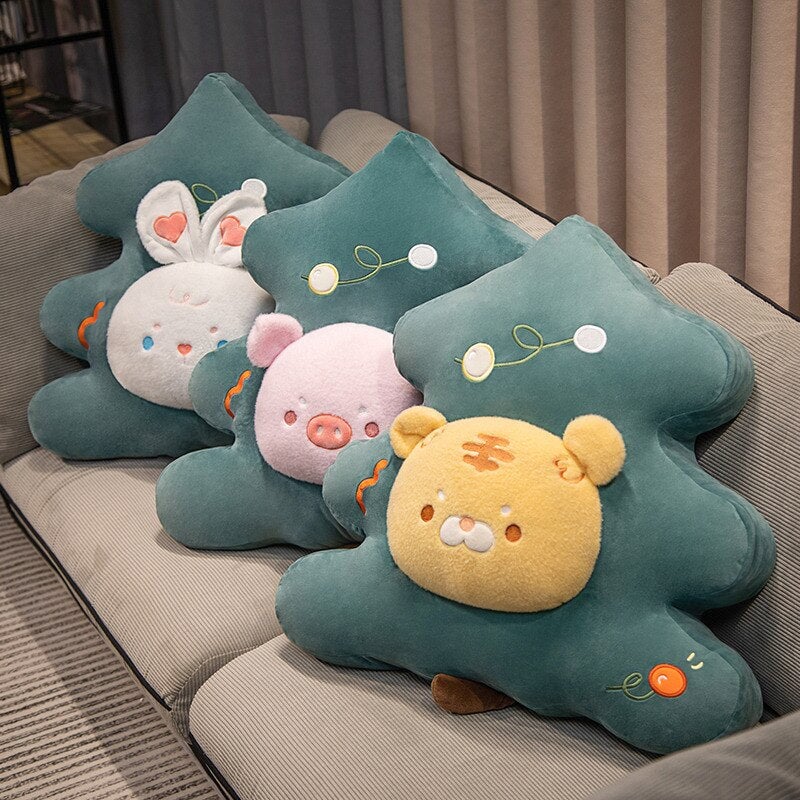 kawaiies-softtoys-plushies-kawaii-plush-Christmas Tree Tiger Bunny Pig Plushie Pillow Soft toy 