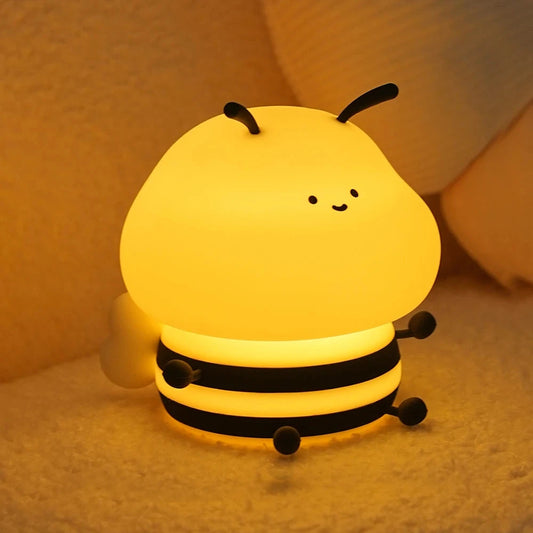 kawaiies-softtoys-plushies-kawaii-plush-Chubby Cheeks Bee LED Night Light Home Decor 