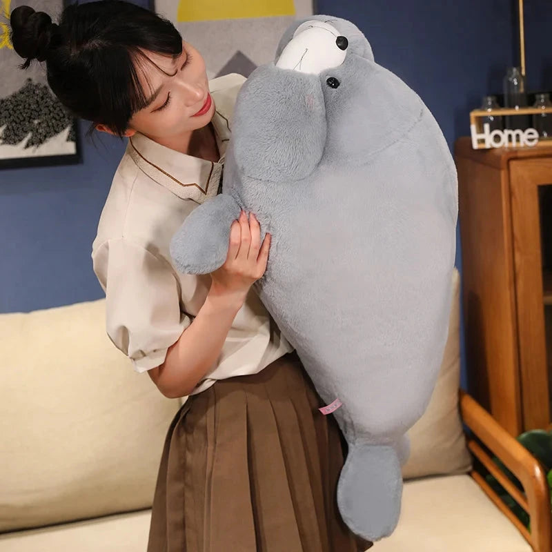 kawaiies-softtoys-plushies-kawaii-plush-Chubby Cheeks White Grey Seal Soft toy 