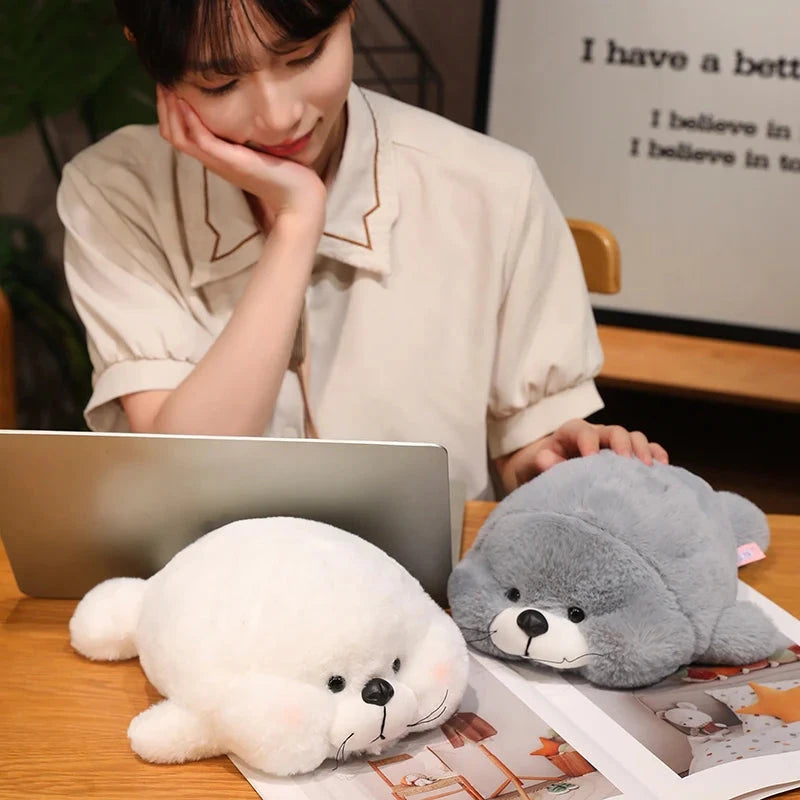 kawaiies-softtoys-plushies-kawaii-plush-Chubby Cheeks White Grey Seal Soft toy 