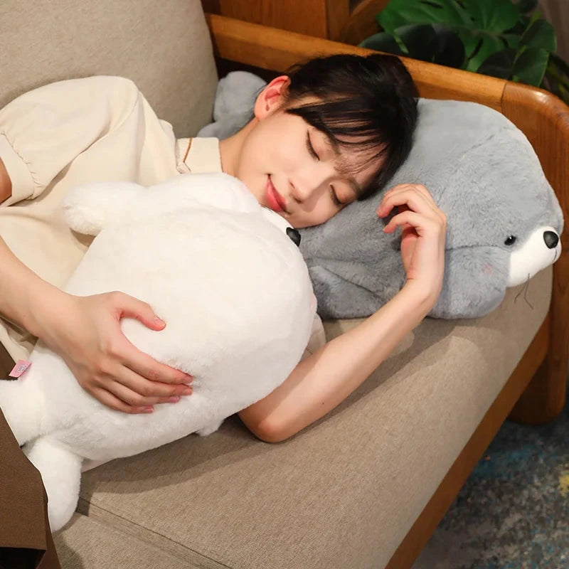 kawaiies-softtoys-plushies-kawaii-plush-Chubby Cheeks White Grey Seal Soft toy 