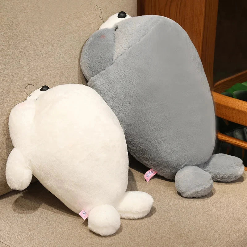 kawaiies-softtoys-plushies-kawaii-plush-Chubby Cheeks White Grey Seal Soft toy 