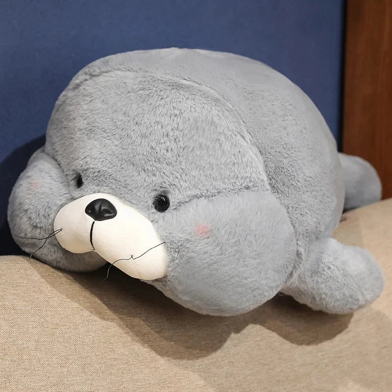 kawaiies-softtoys-plushies-kawaii-plush-Chubby Cheeks White Grey Seal Soft toy 