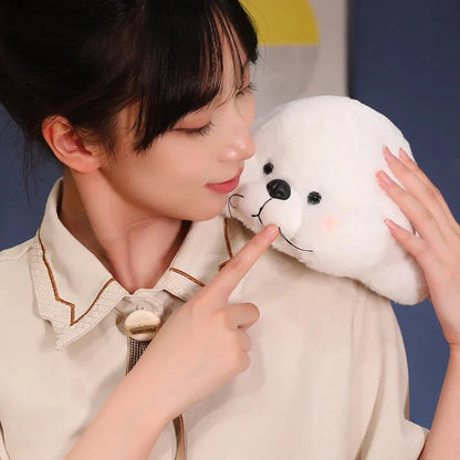 kawaiies-softtoys-plushies-kawaii-plush-Chubby Cheeks White Grey Seal Soft toy 