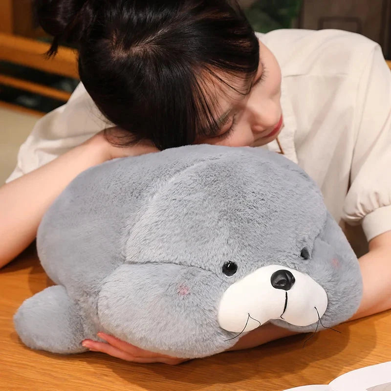 kawaiies-softtoys-plushies-kawaii-plush-Chubby Cheeks White Grey Seal Soft toy 