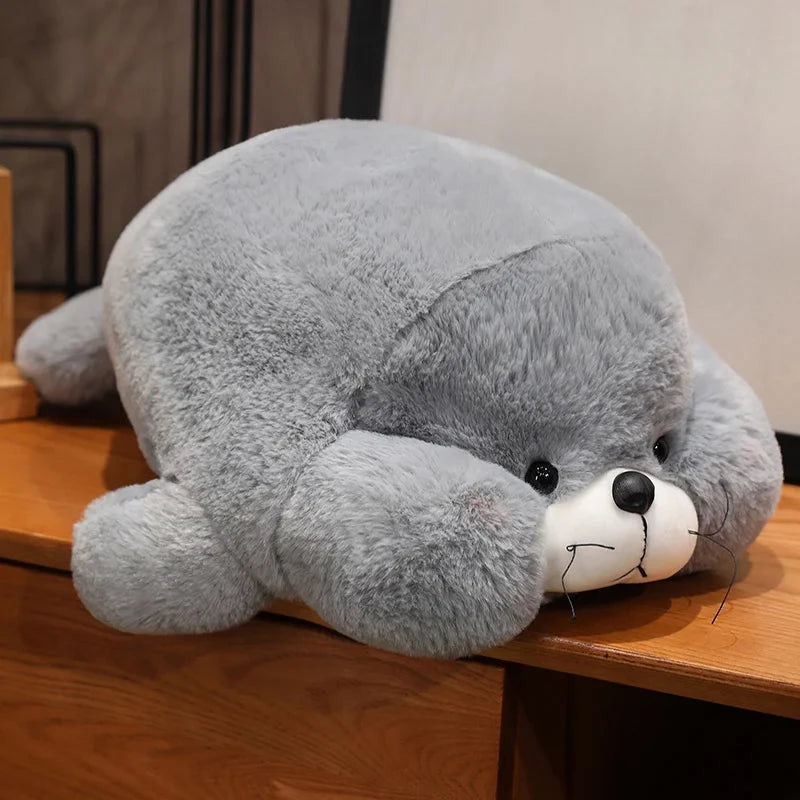 kawaiies-softtoys-plushies-kawaii-plush-Chubby Cheeks White Grey Seal Soft toy Gray 28cm 