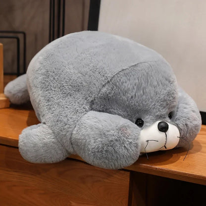 kawaiies-softtoys-plushies-kawaii-plush-Chubby Cheeks White Grey Seal Soft toy Gray 28cm 