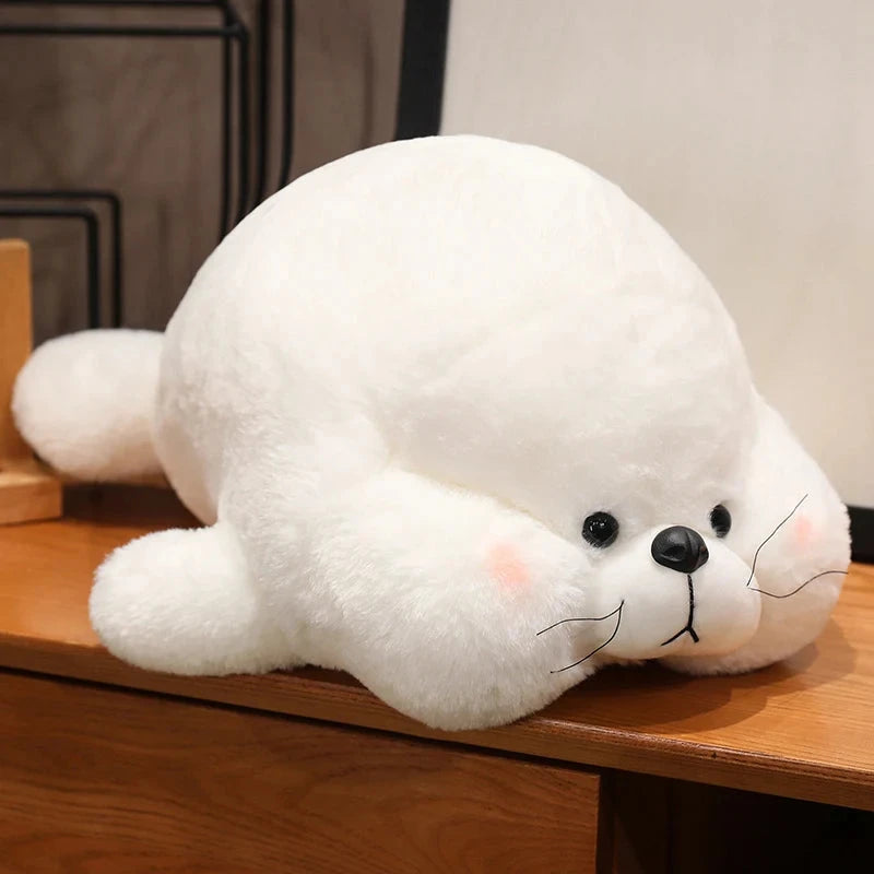 kawaiies-softtoys-plushies-kawaii-plush-Chubby Cheeks White Grey Seal Soft toy White 28cm 