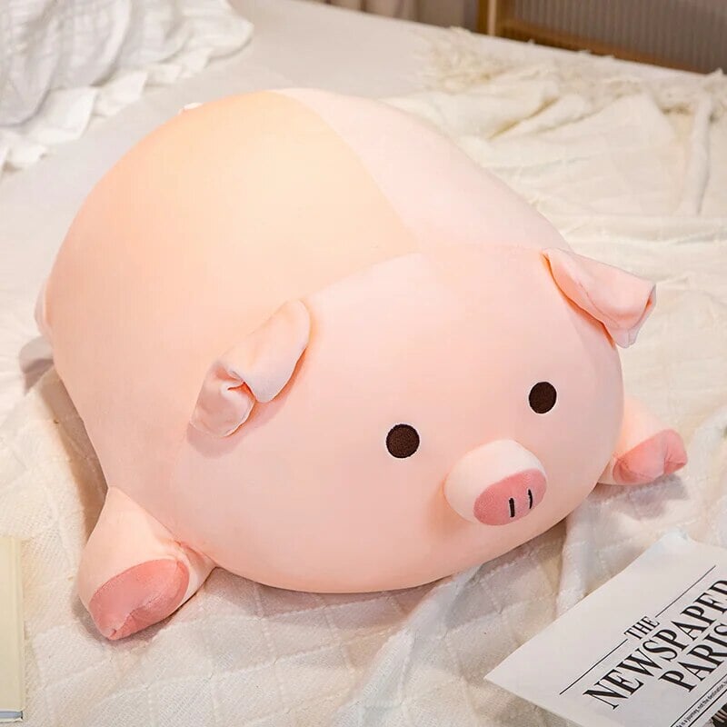 kawaiies-softtoys-plushies-kawaii-plush-Chubby Chonky Pink Piggy Plushies | NEW Soft toy Awake 14in / 35cm 