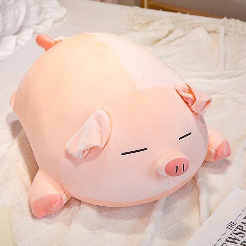 kawaiies-softtoys-plushies-kawaii-plush-Chubby Chonky Pink Piggy Plushies | NEW Soft toy Sleeping 14in / 35cm 