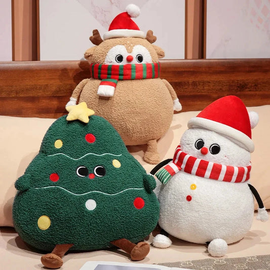 kawaiies-softtoys-plushies-kawaii-plush-Chubby Christmas Tree Reindeer Santa Snowman Plushies Soft toy 