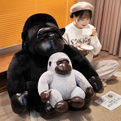 kawaiies-softtoys-plushies-kawaii-plush-Chunky Black Silver Gorilla Ape Plushies Soft toy 