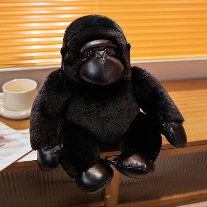 kawaiies-softtoys-plushies-kawaii-plush-Chunky Black Silver Gorilla Ape Plushies Soft toy Black 35cm 
