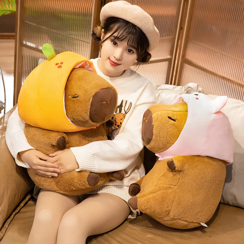 kawaiies-softtoys-plushies-kawaii-plush-Chunky Kawaii Capybara Plush with Hat Soft toy 