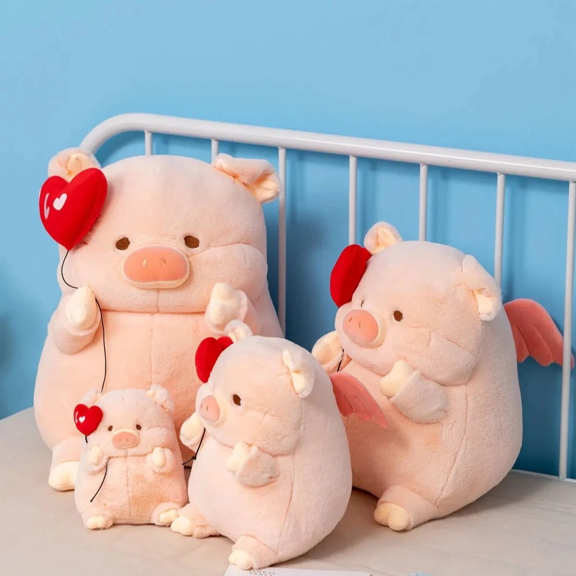 Chunky Love Heart Piggy Plushie