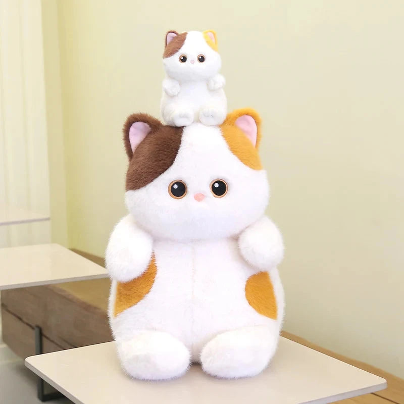 kawaiies-softtoys-plushies-kawaii-plush-Churu, Boba & Mocca The Snuggly Cat Plush Squad Soft toy Churu (White) 40cm (Plush) 