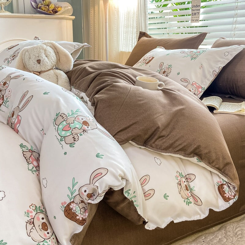 kawaiies-softtoys-plushies-kawaii-plush-Classic Rabbit Bedding Set Bedding Sets 