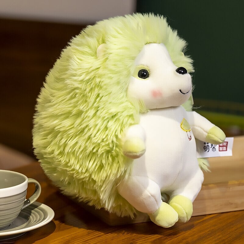 kawaiies-softtoys-plushies-kawaii-plush-Colorful Sitting Hedgehog Family Plushies | NEW Soft toy 25cm Green 
