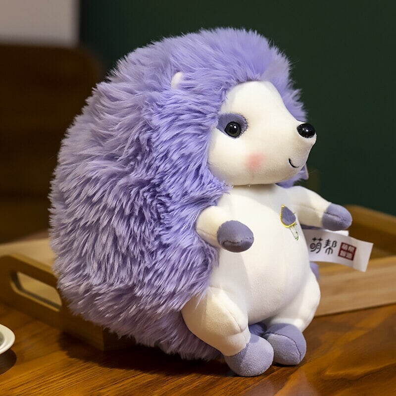 kawaiies-softtoys-plushies-kawaii-plush-Colorful Sitting Hedgehog Family Plushies | NEW Soft toy 25cm Purple 