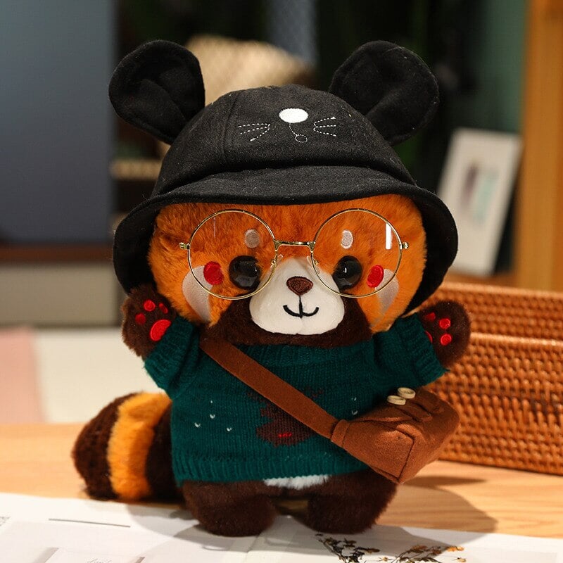 kawaiies-softtoys-plushies-kawaii-plush-Cosplay Chai the Red Panda Plushie | NEW Soft toy Black Hat 