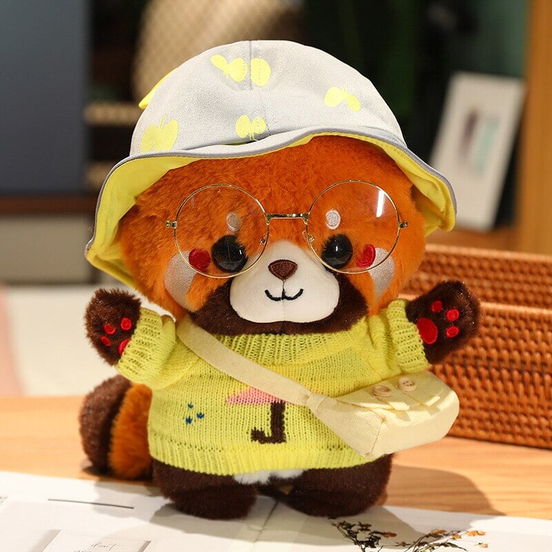 kawaiies-softtoys-plushies-kawaii-plush-Cosplay Chai the Red Panda Plushie | NEW Soft toy Gray Hat 