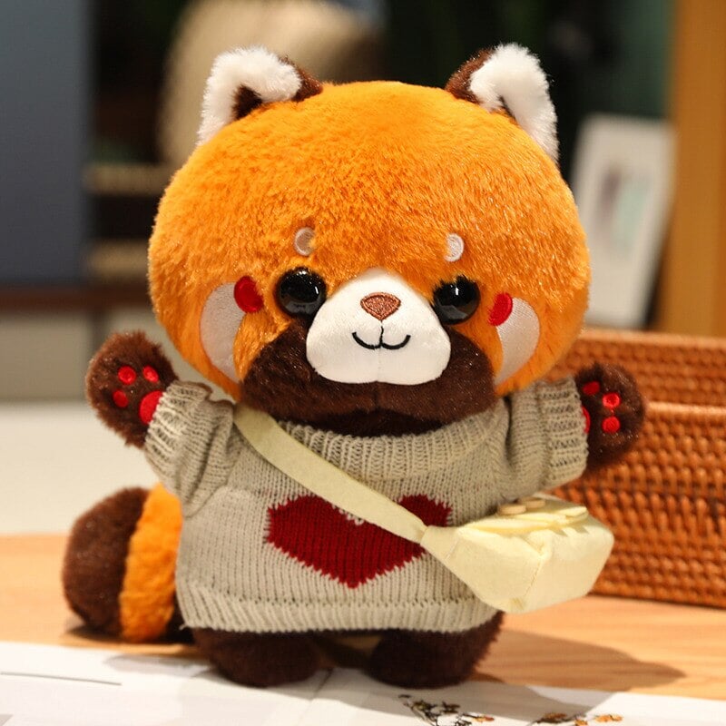 kawaiies-softtoys-plushies-kawaii-plush-Cosplay Chai the Red Panda Plushie | NEW Soft toy Gray Sweater 