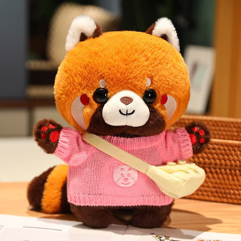 kawaiies-softtoys-plushies-kawaii-plush-Cosplay Chai the Red Panda Plushie | NEW Soft toy Pink Bear Sweater 