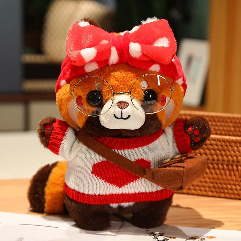 kawaiies-softtoys-plushies-kawaii-plush-Cosplay Chai the Red Panda Plushie | NEW Soft toy Red Bow 