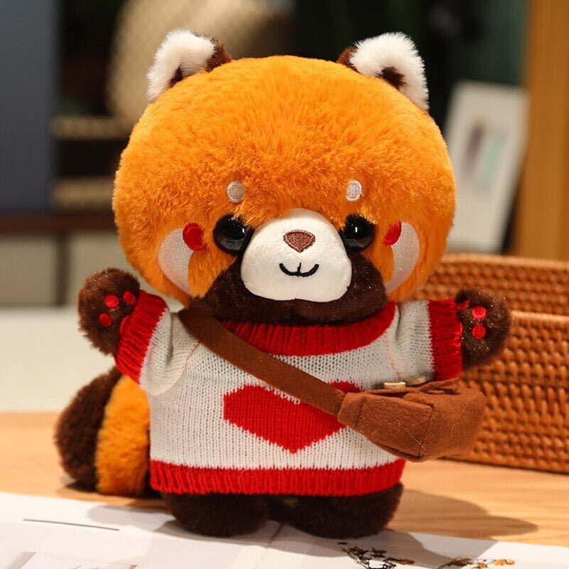 kawaiies-softtoys-plushies-kawaii-plush-Cosplay Chai the Red Panda Plushie | NEW Soft toy Red Heart Sweater 
