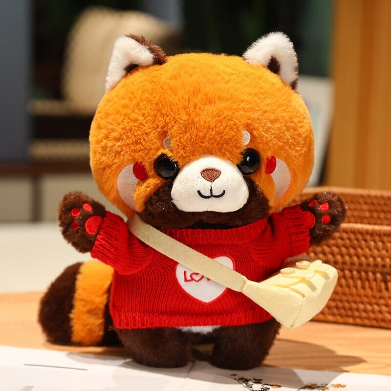 kawaiies-softtoys-plushies-kawaii-plush-Cosplay Chai the Red Panda Plushie | NEW Soft toy White Heart Sweater 