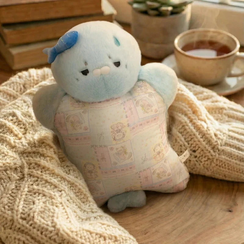 kawaiies-softtoys-plushies-kawaii-plush-Cozy Pet Animal Cuddle Cushions Soft toy Blue Seal 