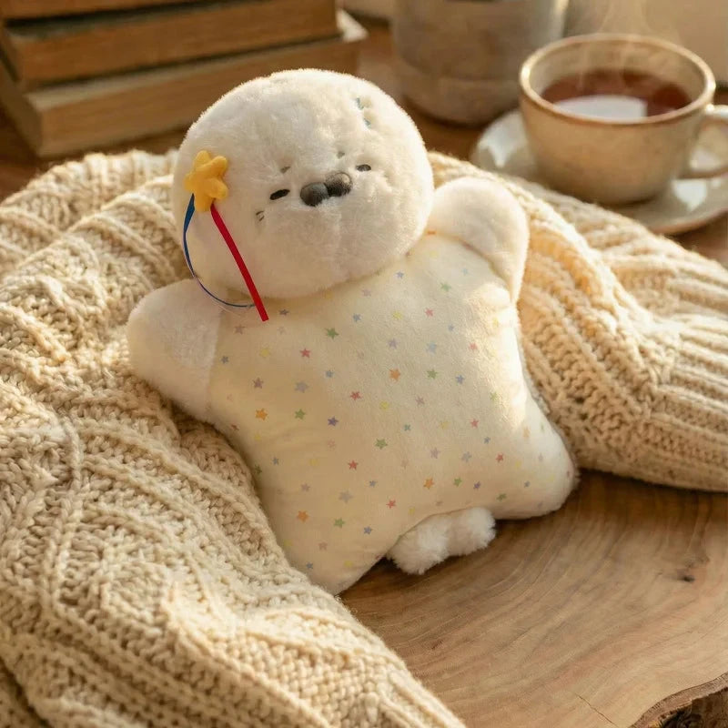 kawaiies-softtoys-plushies-kawaii-plush-Cozy Pet Animal Cuddle Cushions Soft toy White Seal 