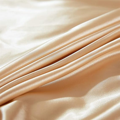 kawaiies-softtoys-plushies-kawaii-plush-Cream Baby Blue Luxury Satin Bedding Set Bedding Sets 