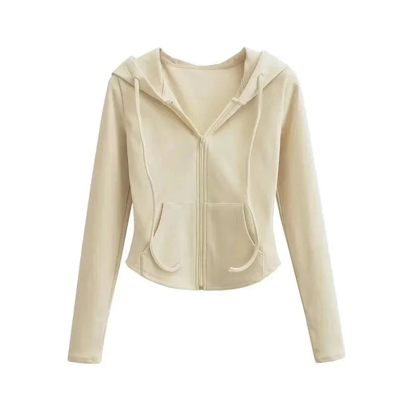 kawaiies-softtoys-plushies-kawaii-plush-Cropped Soft Stretch Zip-Up Hoodie Apparel 